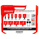 Diablo DHS16SEL 16 pc Bi-Metal Hole Saw Set for Electricians